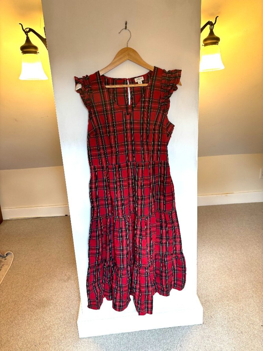 J Crew Plaid Midi Dress